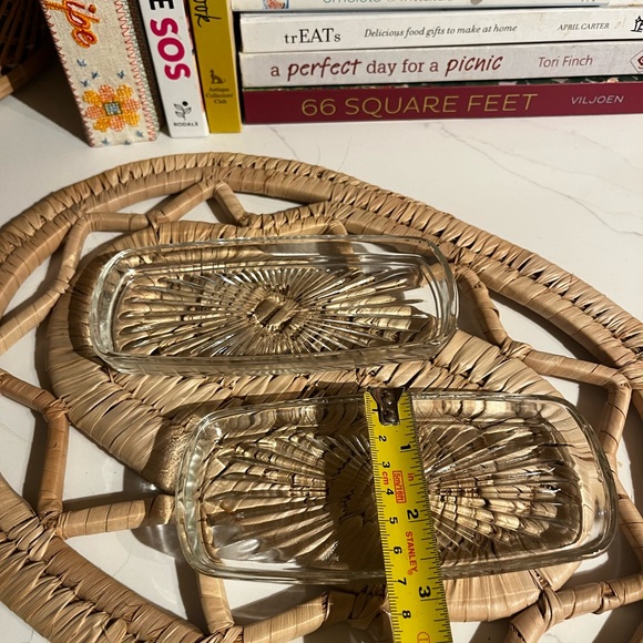 Vintage set of 2 clear glass butter dishes 🧈 - Picture 4 of 8